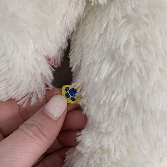 Build A Bear SASSY Cat White Pink Heart 17” Plush Kitty Cat - Picture 3 of 7